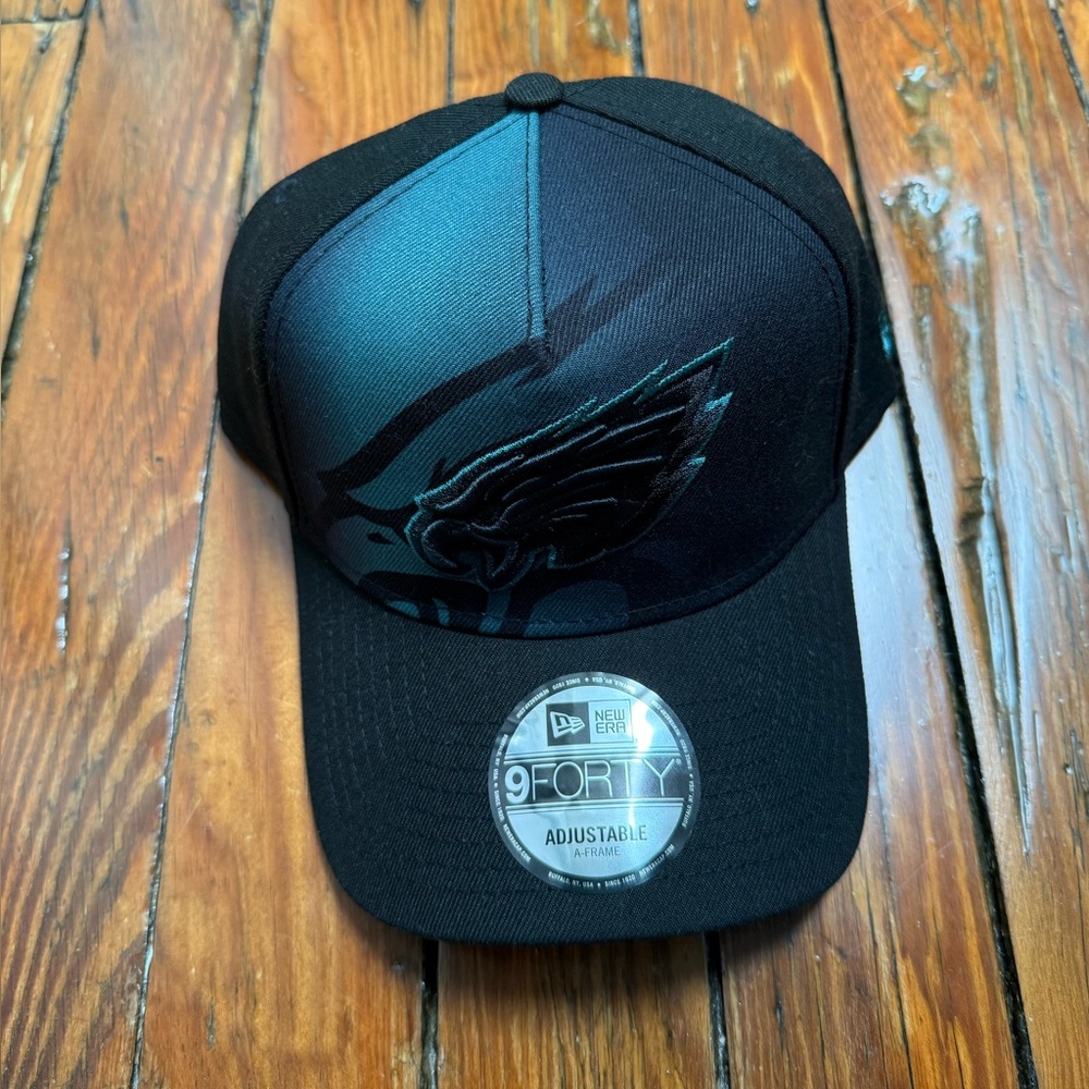 Philadelphia Eagles Black and Teal New Era 9FORTY Cap